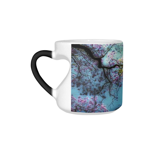 Cherry blossomL Heart-shaped Morphing Mug