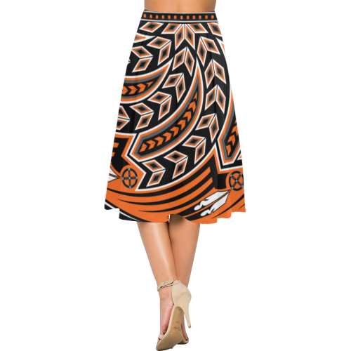 Wind Spirit Orange Aoede Crepe Skirt (Model D16)
