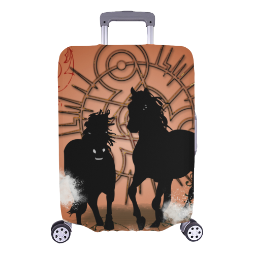 Black horse silhouette Luggage Cover/Large 26"-28"