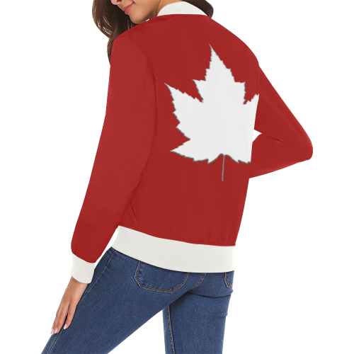 Canada Bomber Jackets - Women's All Over Print Bomber Jacket for Women (Model H19)