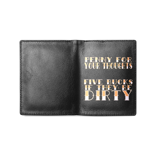 PENNY FIR YOUR THOUGHTS Men's Leather Wallet (Model 1612)