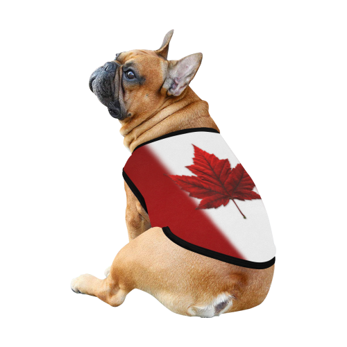 Canada Flag Dog Shirts All Over Print Pet Tank Top