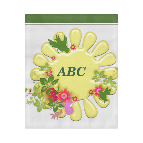 Shiny Sun Flower with Birds & Botanical Duvet Cover 86"x70" ( All-over-print)
