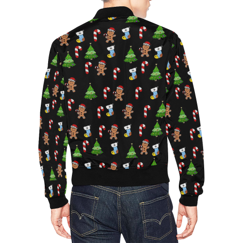 Sweet Christmas by Nico Bielow All Over Print Bomber Jacket for Men (Model H19)