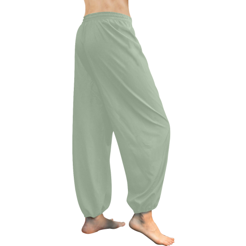 Smoke Green Women's All Over Print Harem Pants (Model L18)