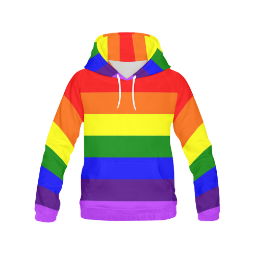 Rainbow Flag (Gay Pride - LGBTQIA+) All Over Print Hoodie for Men (USA Size) (Model H13)