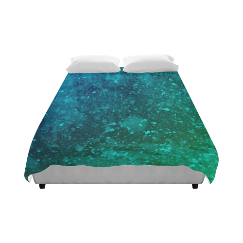 Blue and Green Abstract Duvet Cover 86"x70" ( All-over-print)