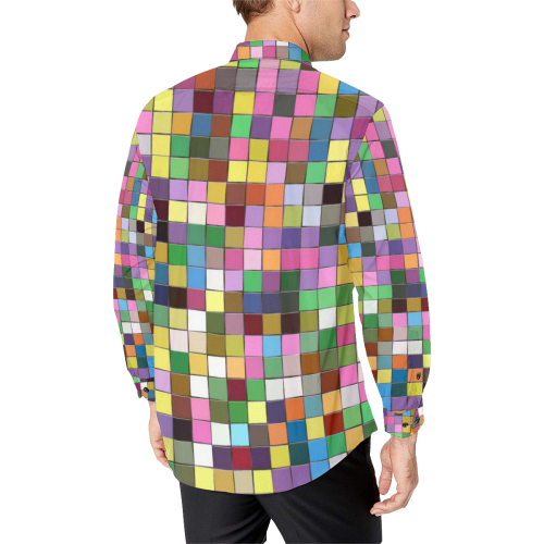 Mosaic Braq by Artdream Men's All Over Print Casual Dress Shirt (Model T61)