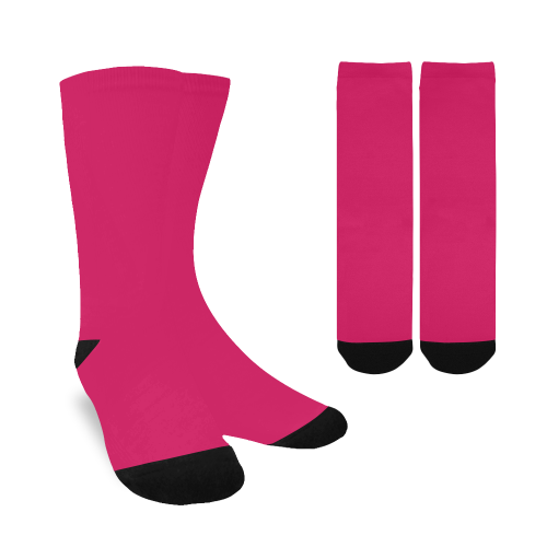 color ruby Women's Custom Socks