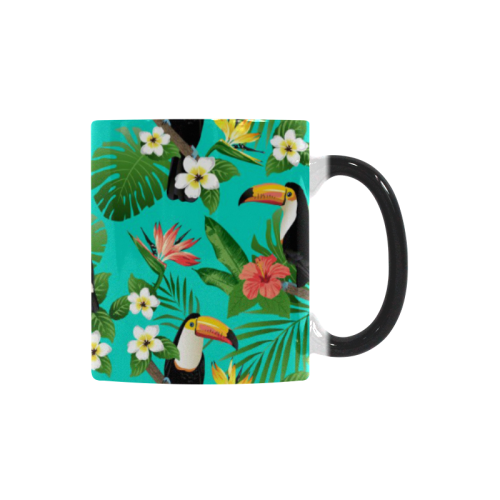 Tropical Summer Toucan Pattern Custom Morphing Mug