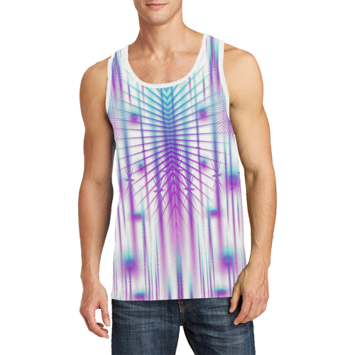 Star fall in rainbow landscape Men's All Over Print Tank Top (Model T57)