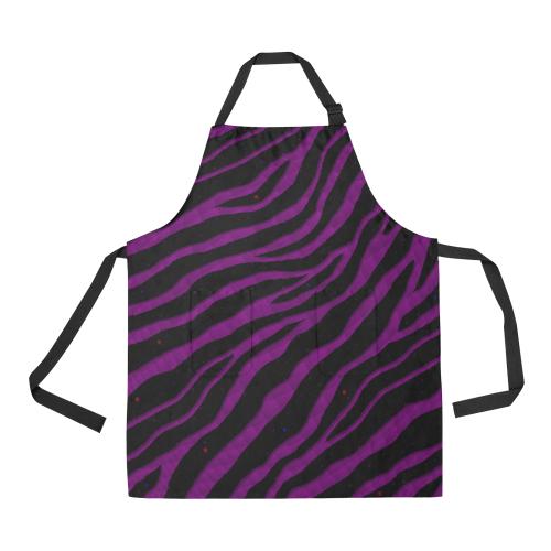 Ripped SpaceTime Stripes - Purple All Over Print Apron