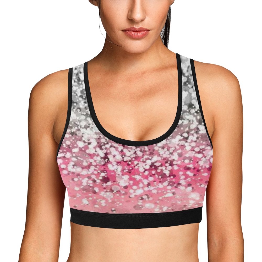 glitter sports bra