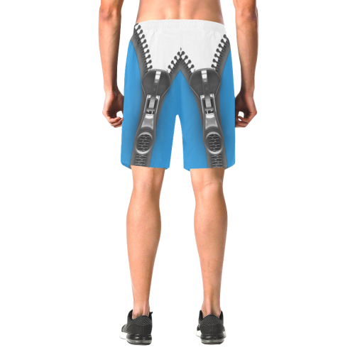 ZIPPER THREE Men's All Over Print Elastic Beach Shorts (Model L20)