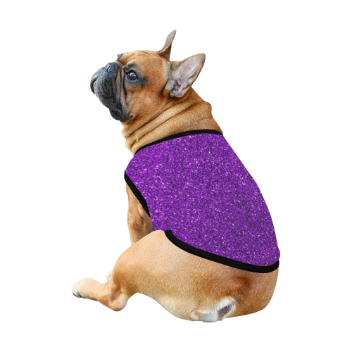 Purple Glitter All Over Print Pet Tank Top