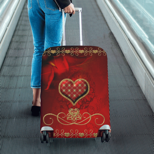 Wonderful decorative heart Luggage Cover/Medium 22"-25"