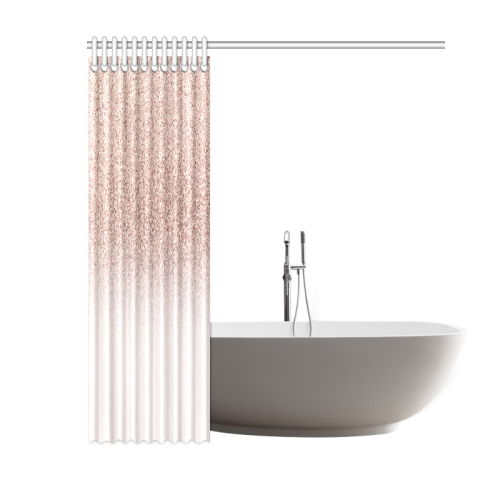 Rose gold faux glitter pink ombre modern elegant trendy chic girly Shower Curtain 60"x72"