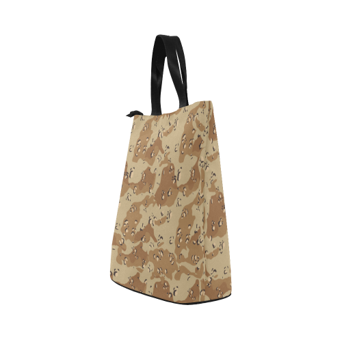 Vintage Desert Brown Camouflage Nylon Lunch Tote Bag (Model 1670)
