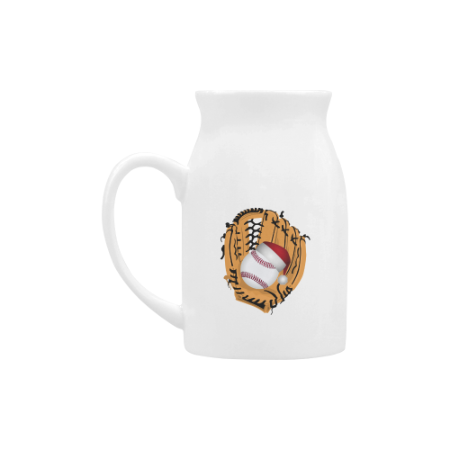 Santa Hat Baseball and Glove Christmas Milk Cup (Large) 450ml