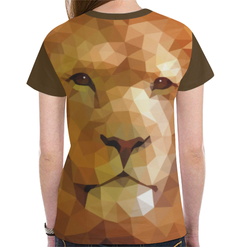 Polymetric Lion New All Over Print T-shirt for Women (Model T45)