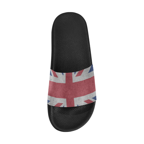 United Kingdom Union Jack Flag - Grunge 1 Men's Slide Sandals/Large Size (Model 057)