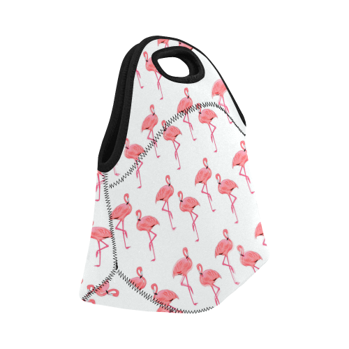 Pink Flamingo Pattern Neoprene Lunch Bag/Small (Model 1669)