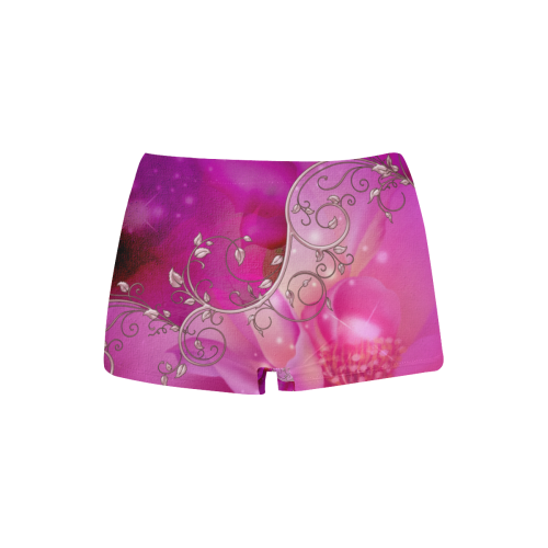 Wonderful floral design Women's All Over Print Boyshort Panties (Model L31)