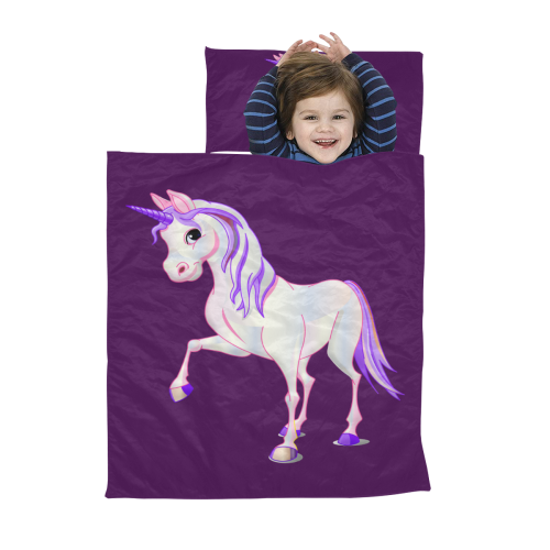 Pretty Purple Unicorn Purple Kids' Sleeping Bag