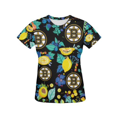 Boston Bruins All Over Print T-Shirt for Women (USA Size) (Model T40)