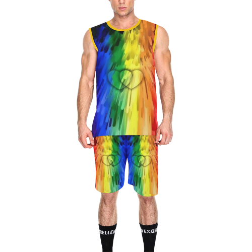 Gay Pride by Nico Bielow All Over Print Basketball Uniform