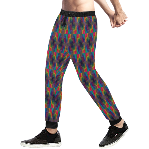 Graphic illusion Men's All Over Print Sweatpants/Large Size (Model L11)