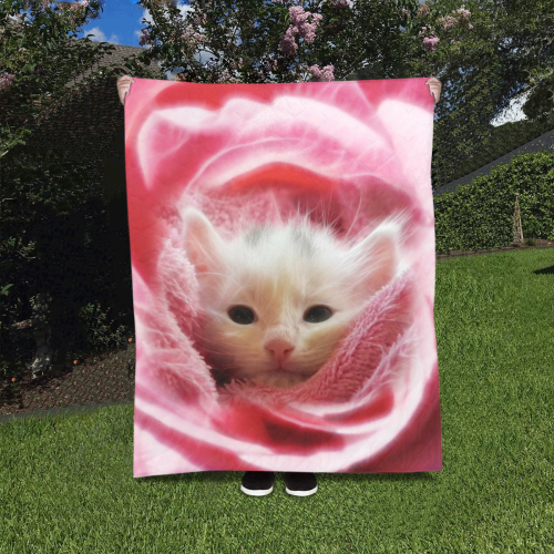Kitty Loves Pink Quilt 40"x50"