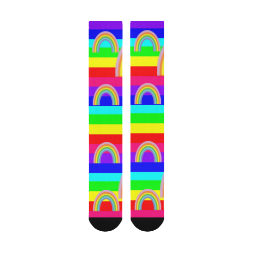 rainbowsspatternsstripesovercalfsocks Over-The-Calf Socks