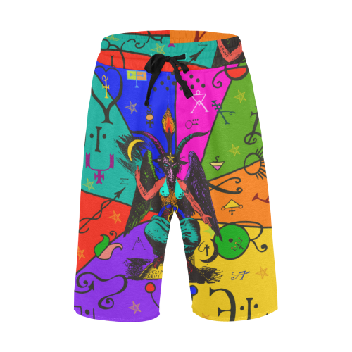 Awesome Baphomet Popart Men's All Over Print Casual Shorts (Model L23)