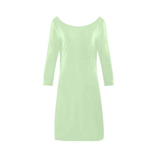 color tea green Bateau A-Line Skirt (D21)