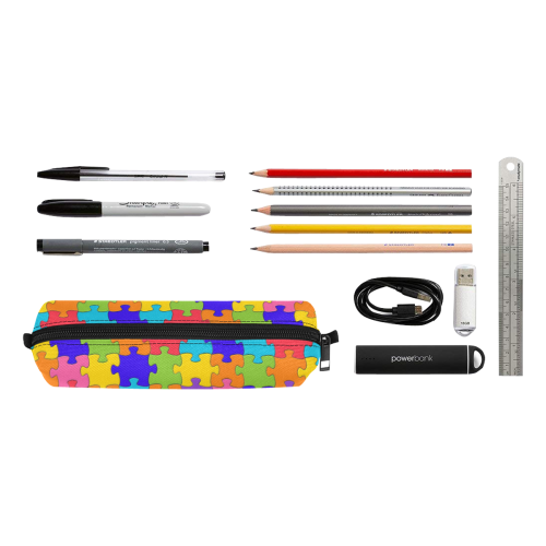 Rainbow Jigsaw Puzzle Pencil Pouch/Small (Model 1681)
