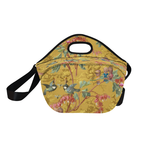 Hooping in the Spring Garden Neoprene Lunch Bag/Large (Model 1669)