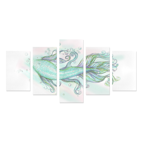 Mermaid Tail Canvas Print Sets C (No Frame)