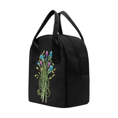 Crystal Gem Flowers Watercolor Zipper Lunch Bag (Model 1689)