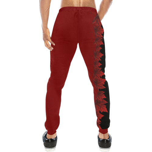 Canada Maple Leaf Sweatpants Plus Size Men's All Over Print Sweatpants/Large Size (Model L11)