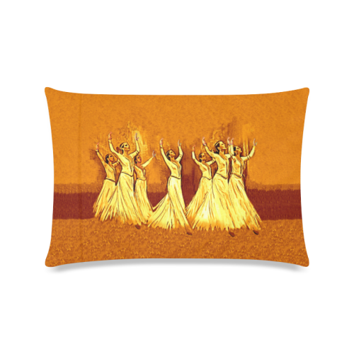 Armenian Dancers on Brown Custom Zippered Pillow Case 16"x24"(Twin Sides)