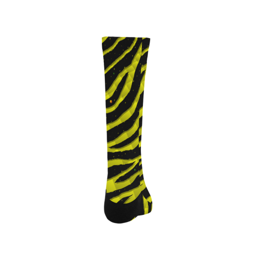 Ripped SpaceTime Stripes - Yellow Men's Custom Socks