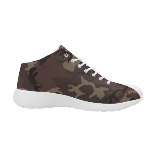 Camo Red Brown Men's Basketball Training Shoes (Model 47502)