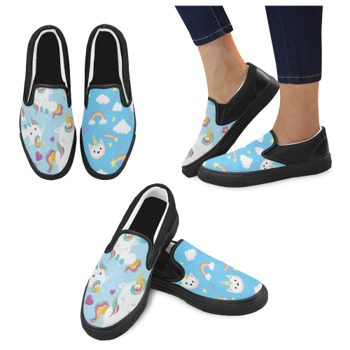 UCR Women's Unusual Slip-on Canvas Shoes (Model 019)