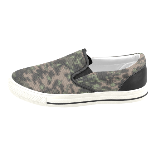rauchtarn spring camouflage Men's Slip-on Canvas Shoes (Model 019)