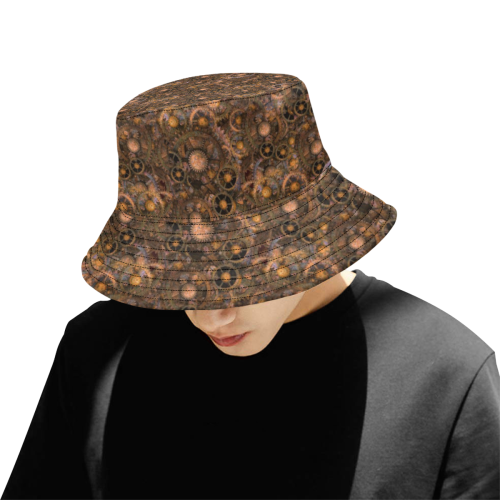Steampunk Cogs All Over Print Bucket Hat for Men