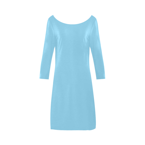 color baby blue Bateau A-Line Skirt (D21)