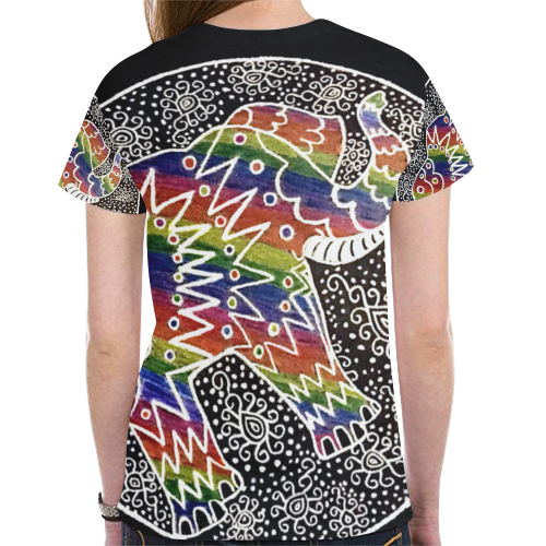 Elephant Illumination Women's Shirt New All Over Print T-shirt for Women (Model T45)