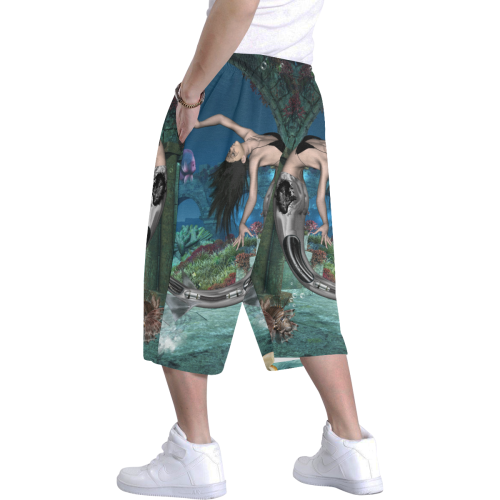 Wonderful mermaid Men's All Over Print Baggy Shorts (Model L37)