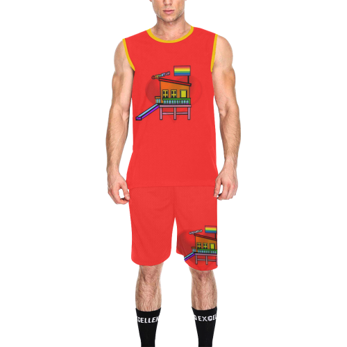 Gaywatch Pop Art by Nico Bielow All Over Print Basketball Uniform